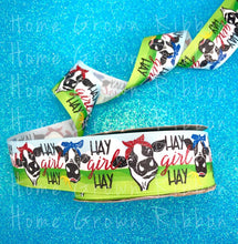 Load image into Gallery viewer, Cow Hay Girl Hay Ribbon USDR 1.5 Inch