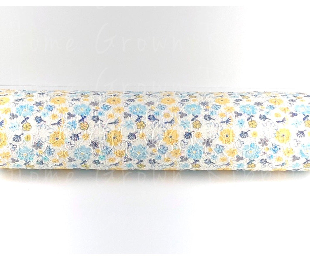 Leather Sheet Lace Fabric Flowers Glitter