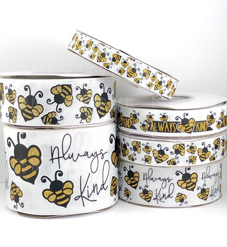 Alway Bee Kind USDR Grosgrain Ribbon 5/8