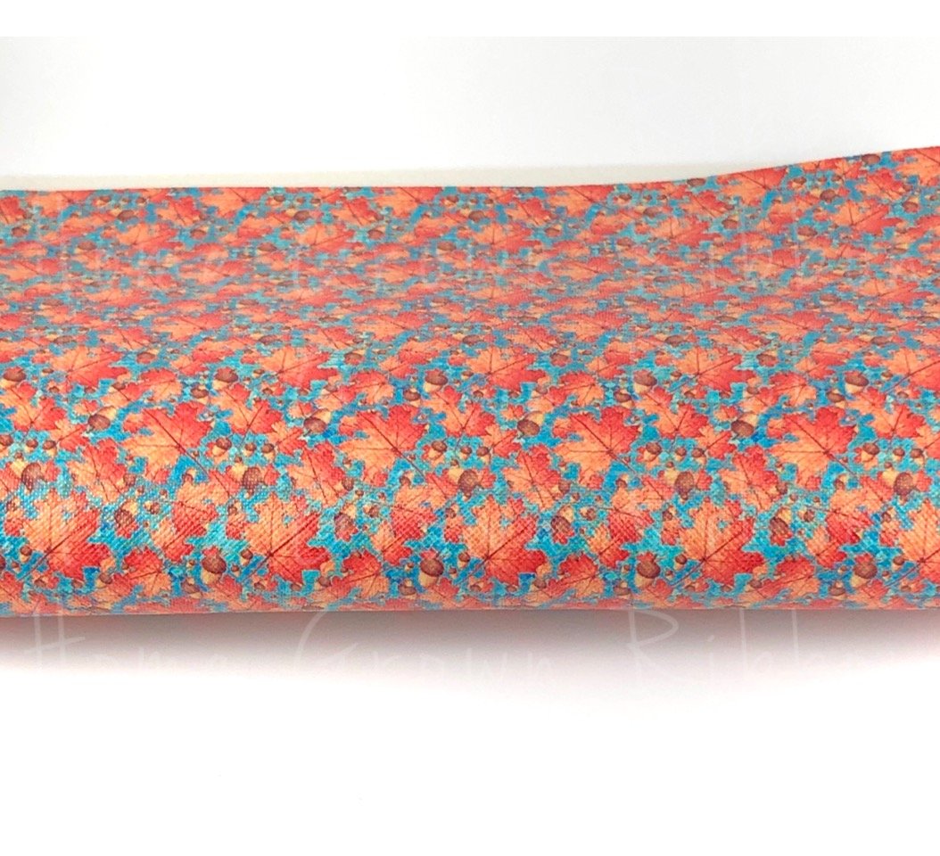 Fall Leaves Faux Leather Sheets USDR