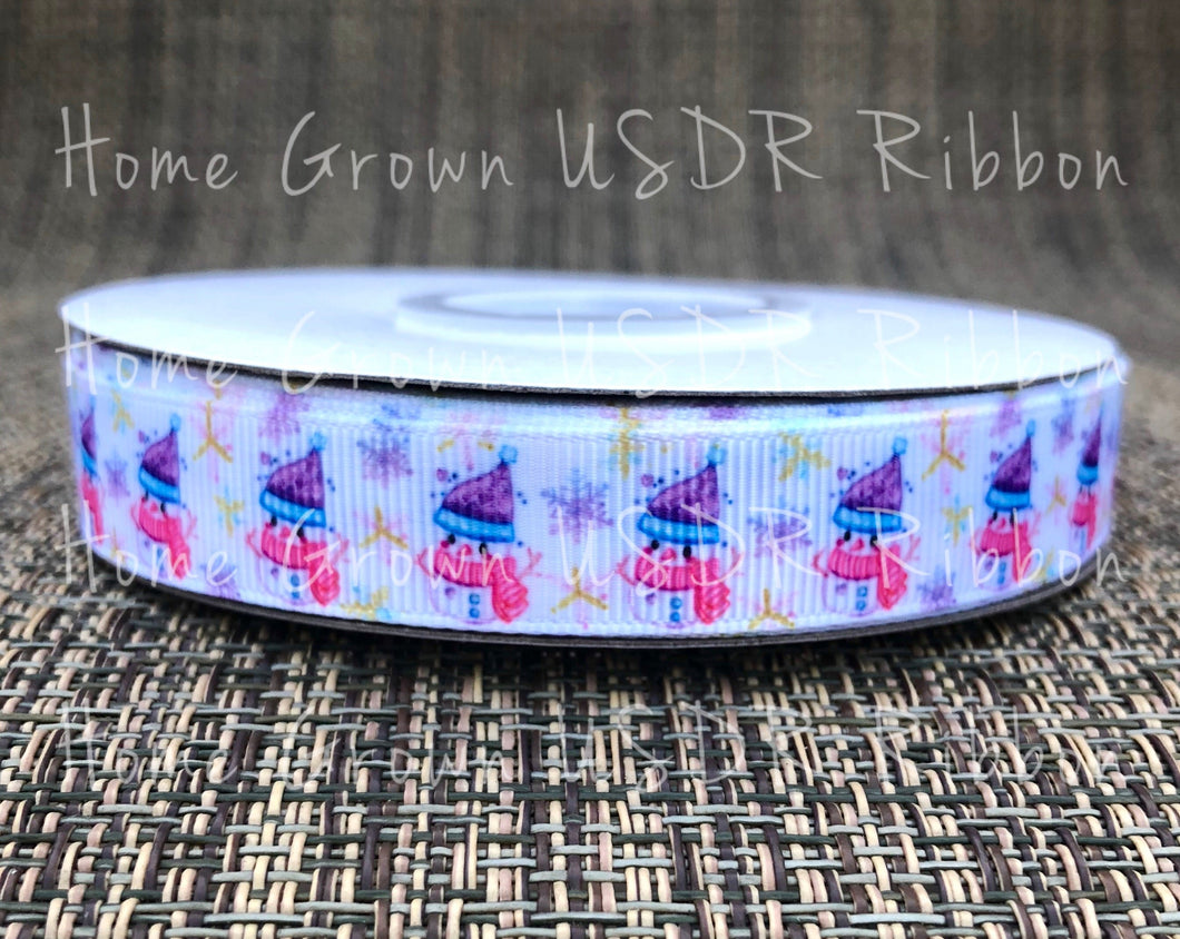 Snowmen Snoflakes WInter Christmas USDR Ribbon