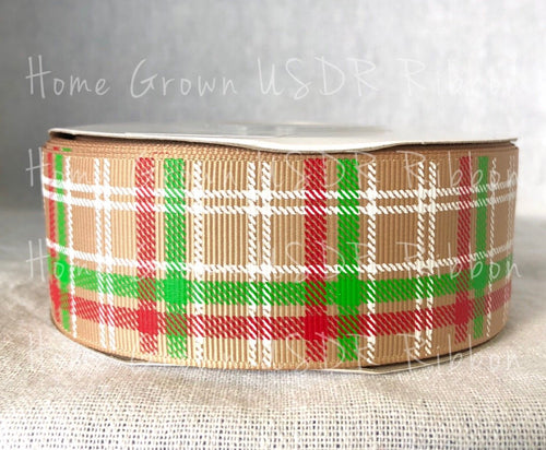 Christmas Tartan Plaid USDR Ribbon 7/8 Inch 1.5 Inch 3 Inch