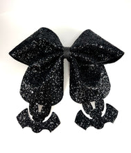 Load image into Gallery viewer, Halloween Bat Chunky Glitter Ribbon Bow