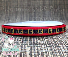 Load image into Gallery viewer, Santa Belt Christmas USDR Ribbonn - 3/8 Inch - 5/8 Inch - 7/8 Inch - 1.5 Inch - 3 Inch