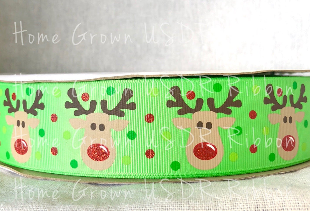 Rudolph Christmas Reindeer USDR Ribbon