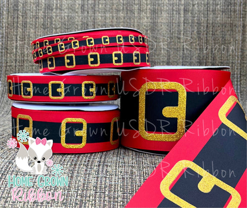 Santa Belt Christmas USDR Ribbon