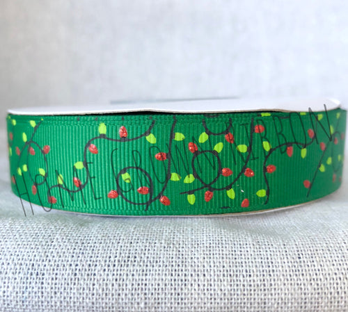 Christmas Lights Glitter USDR Ribbon
