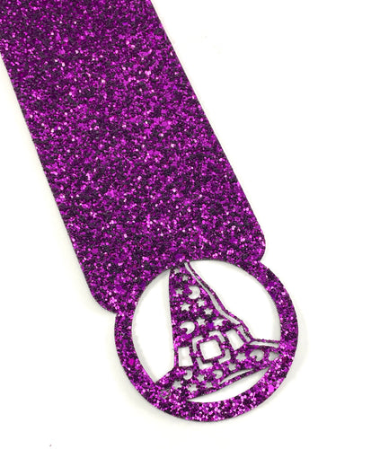 Witch Hat Halloween Cut Out - Purple Chunky Glitter