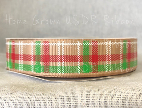 Christmas Tartan Plaid USDR Ribbon 7/8 Inch 1.5 Inch 3 Inch