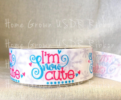 Snow Cute Snowflakes Snowmen Winter Christmas USDR Ribbon