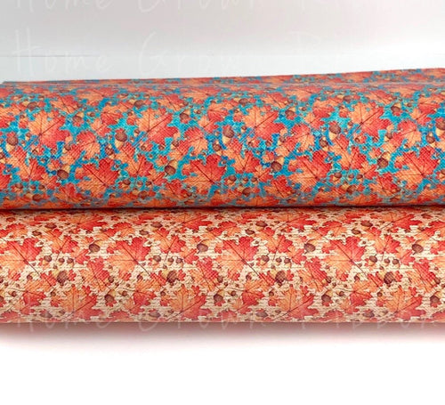Fall Leaves Faux Leather Sheets