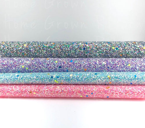 Glow in the Dark Chunky Glitter Sheets Blue Pink Purple Black Silver