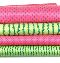 Load image into Gallery viewer, Watermelon Rind and Seed Faux Leather Sheets - Large Scale