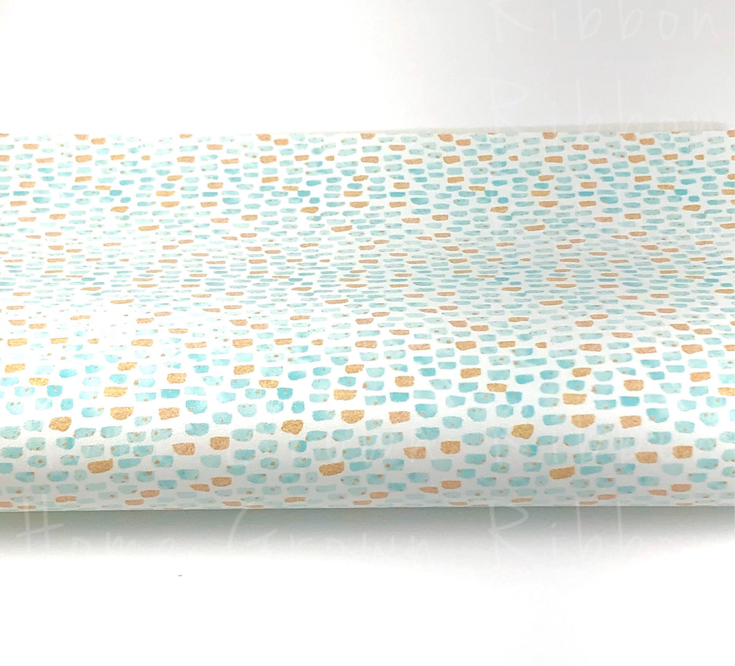 Mint Stripes Coordinate Synthetic Leather Sheet USDR
