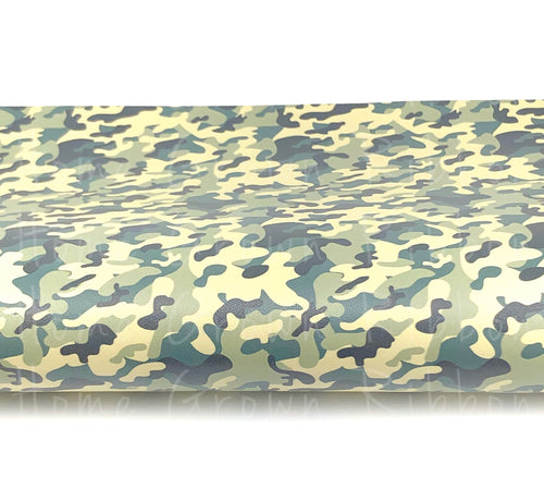 Camo Faux Leather Sheet USDR