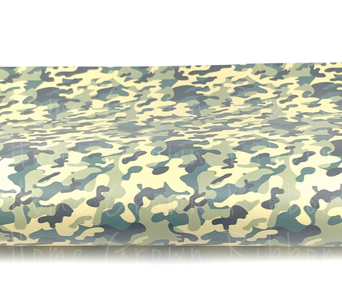 Camo Faux Leather Sheet USDR
