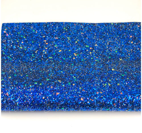 Chunky Glitter Sheet - Royal Blue Holographic