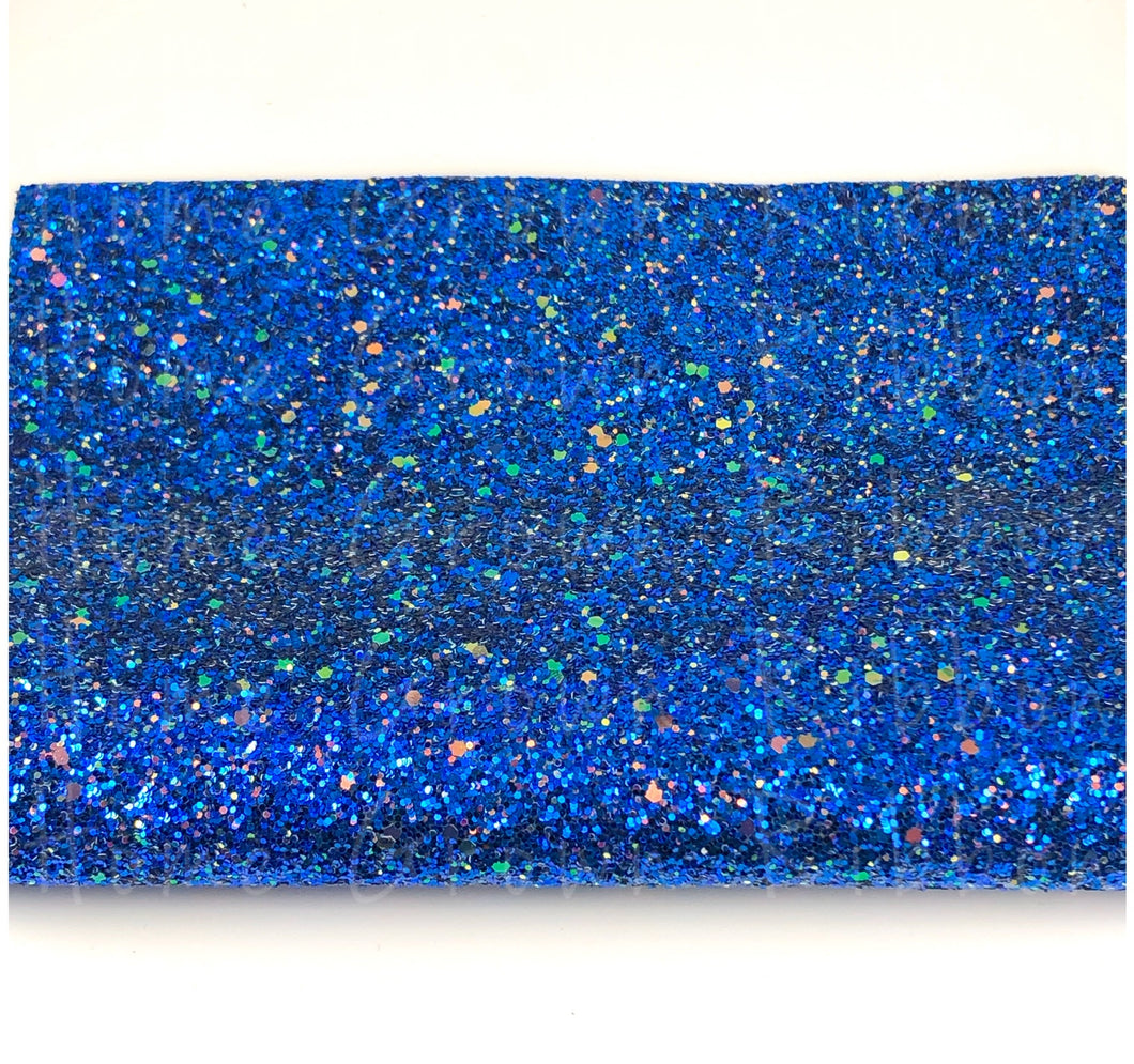 Chunky Glitter Sheet - Royal Blue Holographic
