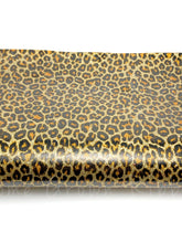 Load image into Gallery viewer, Leopard Smooth Glitter Faux Leather Sheet