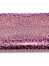 Load image into Gallery viewer, Leopard Smooth Glitter Faux Leather Sheet