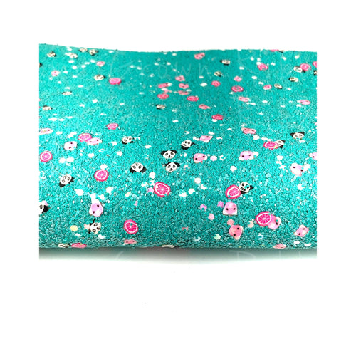 Chunky Glitter Sheet - Panda & Pig