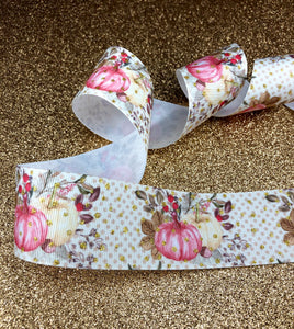 Pastel Pumpkin with Gold Glitter Sparkles - 5/8" - 7/8" - 1.5" - 3"