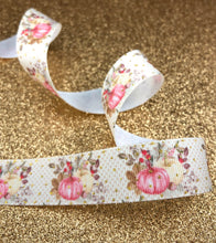 Load image into Gallery viewer, Pastel Pumpkin with Gold Glitter Sparkles - 5/8&quot; - 7/8&quot; - 1.5&quot; - 3&quot;