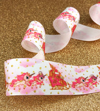 Load image into Gallery viewer, Unicorn Sleigh with Gold Glitter Sparkles - 5/8&quot; - 7/8&quot; - 1.5&quot; - 3&quot;