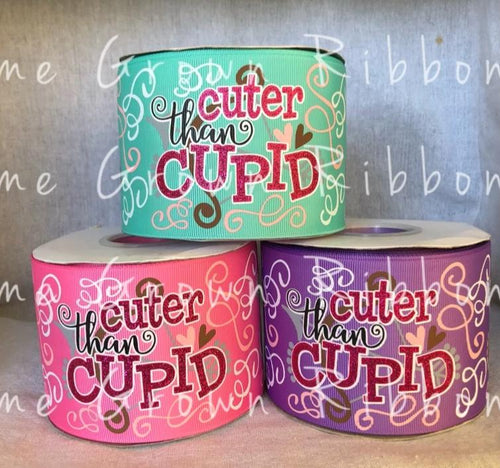 Cuter Than Cupid Valentine's Day USDR Grosgrain Ribbon - 3