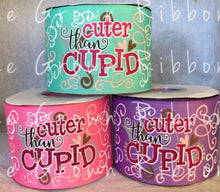 Load image into Gallery viewer, Cuter Than Cupid Valentine&#39;s Day USDR Grosgrain Ribbon - 1.5&quot; - Solid Ribbon