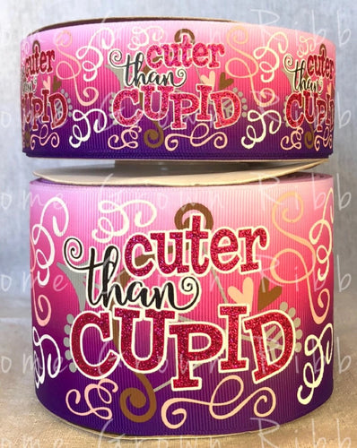 Cuter Than Cupid Valentine's Day USDR Grosgrain Ribbon - 1.5