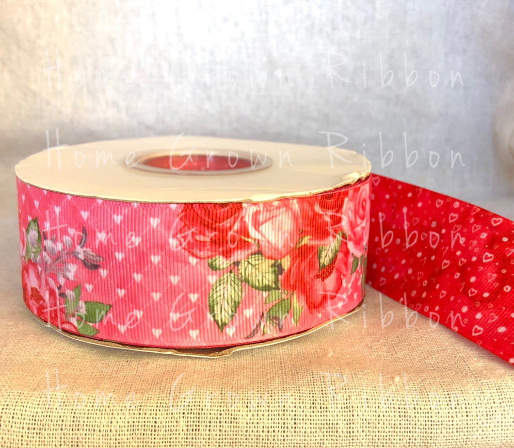 Roses on Pink Double Sided 1.5