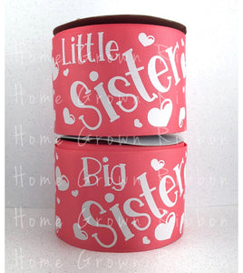 *Multiple Colors* Big and Little Sister Matching 3" USDR Grosgrain Ribbon
