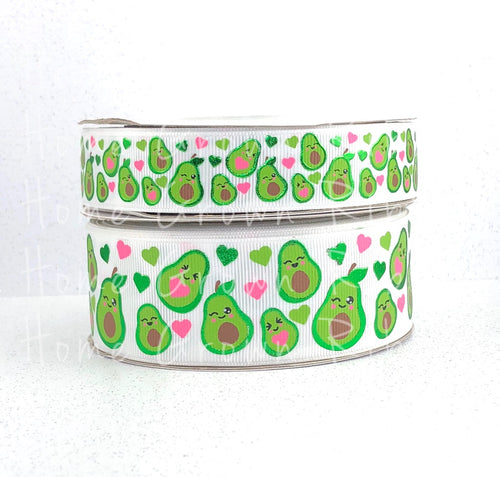 Happy Avocado's USDR Grosgrain Ribbon - White - 7/8