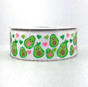 Happy Avocado's USDR Grosgrain Ribbon - White - 7/8" - 1.5" - Avocado Collection