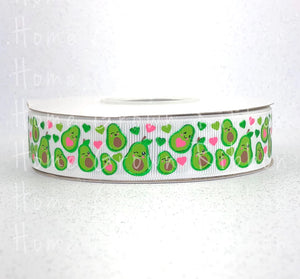 Happy Avocado's USDR Grosgrain Ribbon - White - 7/8" - 1.5" - Avocado Collection
