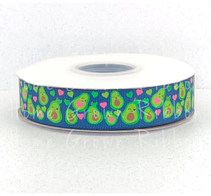 Happy Avocado's USDR Grosgrain Ribbon - Light Navy - 7/8" - 1.5" - Avocado Collection