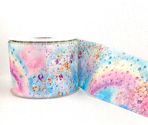 Chunky Glitter Double Sided Grosgrain Ribbon 7/8 Inch - 1.5 Inch - 3 Inch - Double Faced Heat Transfer