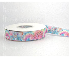 Load image into Gallery viewer, Chunky Glitter Double Sided Grosgrain Ribbon 7/8 Inch - 1.5 Inch - 3 Inch - Double Faced Heat Transfer