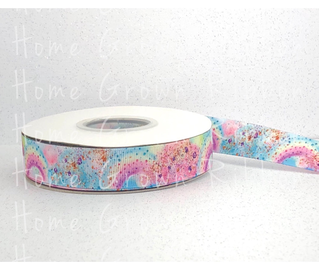 Chunky Glitter Double Sided Grosgrain Ribbon 7/8 Inch - 1.5 Inch - 3 Inch - Double Faced Heat Transfer