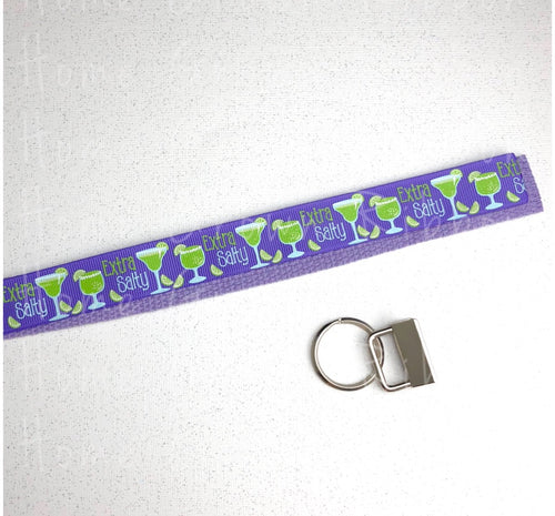 Extra Salty Margarita on Purple Ribbon Key Fob Kit - Multiple Colors Available