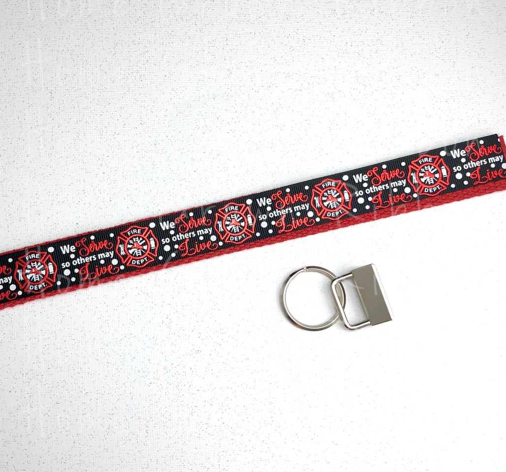 Firefighter Support - We Serve So Others May Live Key Fob Kit - Multiple Colors Available
