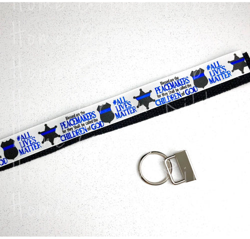 Police Officer Support - All Lives Matter Key Fob Kit - Multiple Colors Available