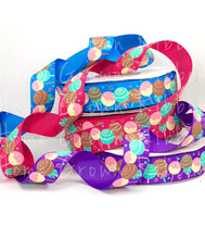 Load image into Gallery viewer, Cake Pops 7/8&quot; USDR Grosgrain Ribbon - Rose Gold Glitter