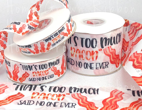 Bacon Double Faced USDR Grosgrain Ribbon 7/8 Inch - 1.5 Inch - 3 Inch