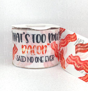 Bacon Double Faced USDR Grosgrain Ribbon 7/8 Inch - 1.5 Inch - 3 Inch