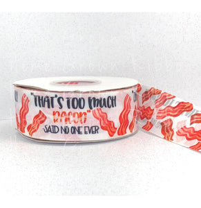 Bacon Double Faced USDR Grosgrain Ribbon 7/8 Inch - 1.5 Inch - 3 Inch