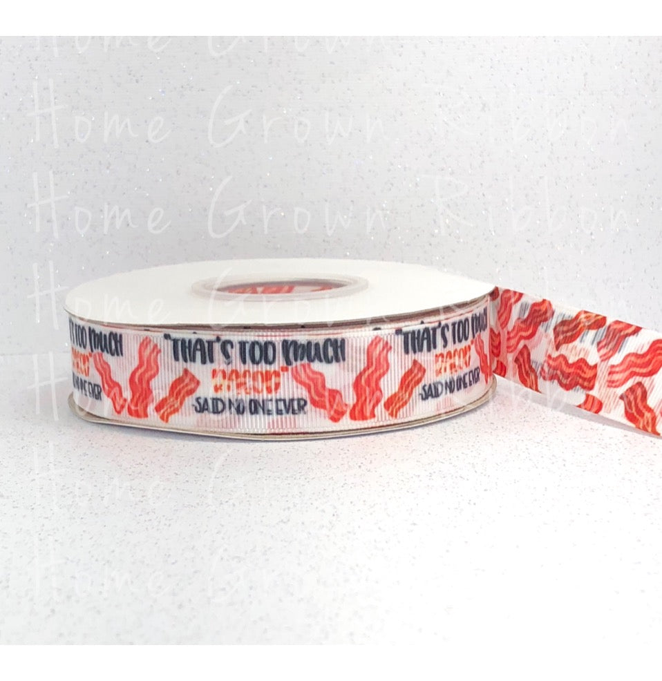 Bacon Double Faced USDR Grosgrain Ribbon 7/8 Inch - 1.5 Inch - 3 Inch
