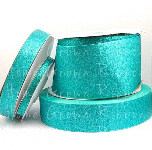 Tropic Glitter Ribbon - 3 Inch - 1.5 Inch - 7/8 Inch - 3/8 Inch