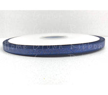 Load image into Gallery viewer, Navy Glitter Ribbon - 3 Inch - 1.5 Inch - 7/8 Inch - 3/8 Inch